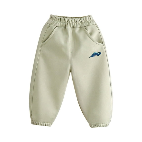 Agkizg Boys Casual Sweatpants,Boys Jogger Athletic Pants,Children's Winter Small Dinosaur Print Outdoor Leisure Sports Elastic Waistband Ankle Sweatpants for Kids