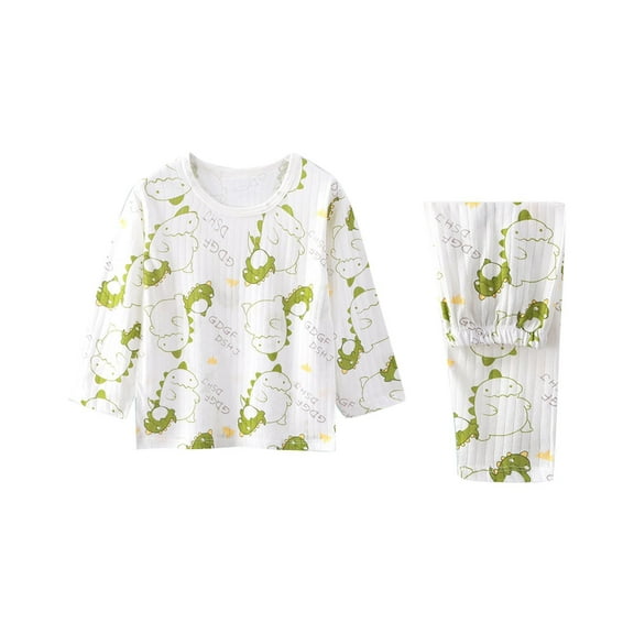 Agkizg Boys Girls Cottons Pajama Sets,Girls 2-Piece Sleepwear Clothes Set,Long Sleeve Pajamas Top and Sleep Pants 2 Piece Loungewear Set Soft and Comfortable Homewear Nightwear Sets 0-6 Months