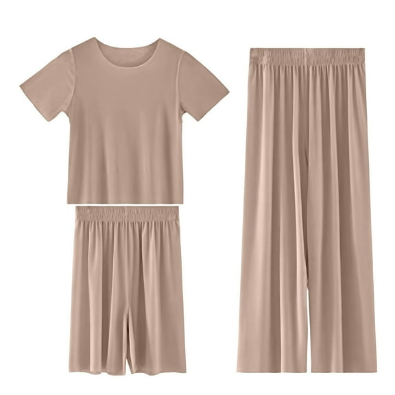 Agkizg Boys Girls Cottons Pajama Sets,Girls 2-Piece Sleepwear Clothes Set,Short Sleeve Pajamas Top and Sleep Pants 2 Piece Loungewear Set Soft and Comfortable Homewear Nightwear Sets 7-8 Years