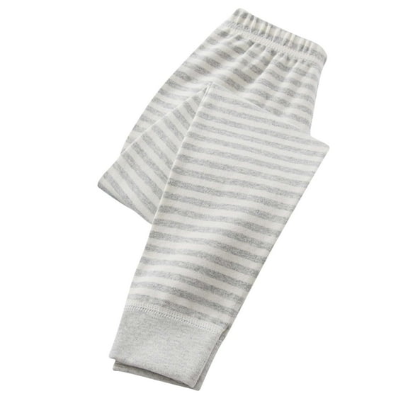 Agkizg Boys and Girls Fleece-Lined Sleep Pants,Kids Warm Loungewear Pants,Kids 2-17 Years Old Fall Winter Seamless Striped Fleece Cottons Leggings Warm Sleepwear Trousers with Elastic Waist Pants