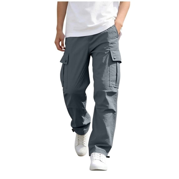 Agkizg Boys Girls Waterproof Cargo Pants Convertible Outdoor Hiking Elastic Waist Summer for Kids, Sizes 9-10 Years