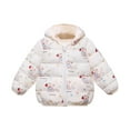 thumbnail image 1 of Agkizg Boys Girls Winter Down Jacket,Warm Coat for Kids Packable Puffer Jacket,Printed Fleece Padded Jacket Hooded Zip Jacket Coat with Pocket, 1 of 5