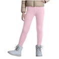 thumbnail image 1 of Agkizg Boys and Girls Winter Fleece Lined Pants,Kids 3-13 Years Fall Winter Solid Color Fleece Lined Tight Pants Elastic Waist Leggings Fuzzy Yoga Pants Older Kids Boys Girls Pants, 1 of 4
