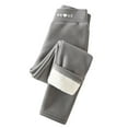 thumbnail image 1 of Agkizg Boys and Girls Winter Fleece Lined Pants,Kids High Waisted Thick Warm Pants,Girls 6 Months-7 Years Old Winter Lamb Wool Fleece Lined Thickened Outer Wear Leggings Warm Trousers Pants, 1 of 2
