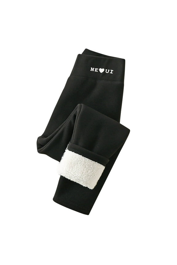 Boys and Girls Winter Fleece Lined Pants,Kids High Waisted Thick Warm Pants,Girls 6 Months-7 Years Old Winter Lamb Wool Fleece Lined Thickened Outer Wear Leggings Warm Trousers Pants