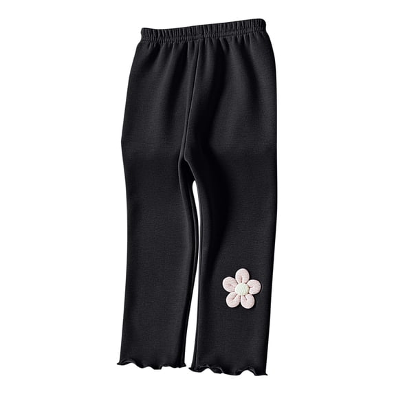 Agkizg Boys and Girls Winter Fleece Lined Pants,Kids High Waisted Thick Warm Pants,Girls Pants 8 Months-7 Years Winter Fall Fleece Lined Thick Warm Thermal Leggings Outer Wear Kids Long Pants