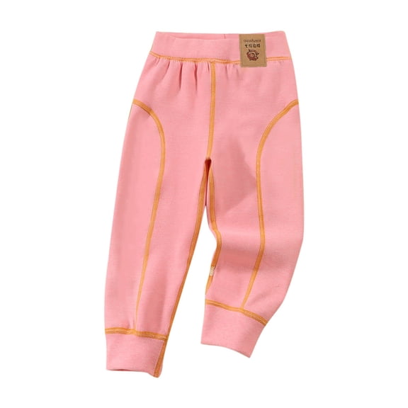Agkizg Boys and Girls Winter Fleece Lined Pants,Kids High Waisted Thick Warm Pants,Kids Fall Winter Solid Color Thermal Pants Thickened Warm Cottons Leggings Fleece Lined Older Kids Inner Wear Pants