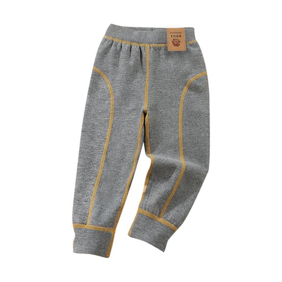 Agkizg Boys and Girls Winter Fleece Lined Pants,Kids High Waisted Thick Warm Pants,Kids Fall Winter Solid Color Thermal Pants Thickened Warm Cottons Leggings Fleece Lined Older Kids Inner Wear Pants