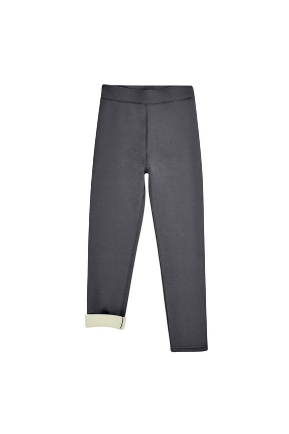 Boys and Girls Winter Fleece Lined Pants,Kids High Waisted Thick Warm Pants,Kids' Winter Fleece Lined Pants 5-16 Years Solid Color Mid-Rise Outer Wear Casual Cottons Warm Trousers Pants