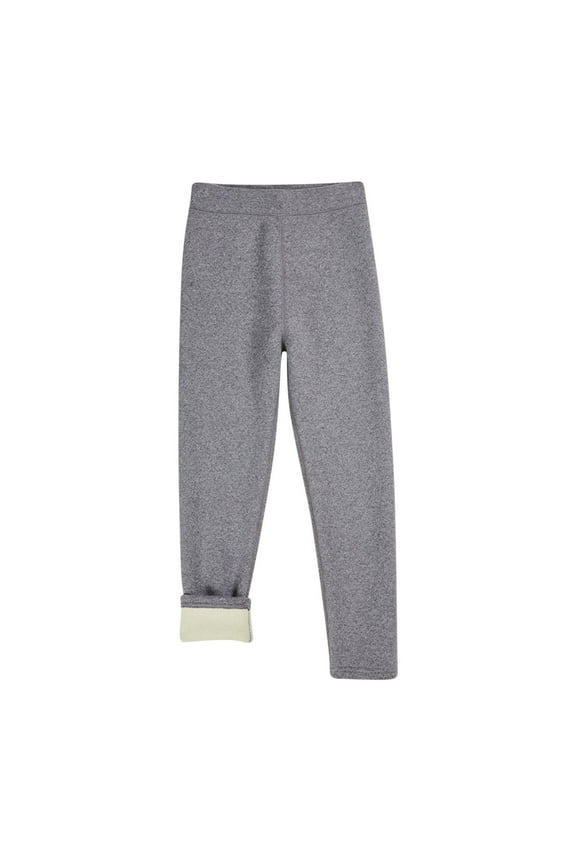 Boys and Girls Winter Fleece Lined Pants,Kids High Waisted Thick Warm Pants,Kids' Winter Fleece Lined Pants 5-16 Years Solid Color Mid-Rise Outer Wear Casual Cottons Warm Trousers Pants