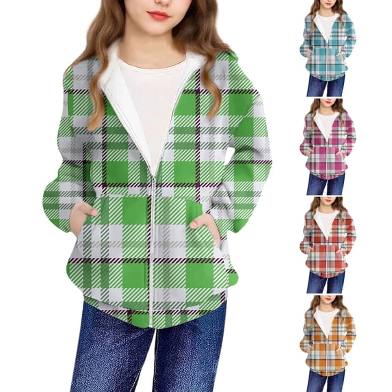 Agkizg Boys Girls Zip Up Sweatshirt,Hooded Jacket,Fashion Print Long Sleeve Zipper Hoodies Jacket with Pocket