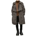 thumbnail image 1 of Agkizg Boys Mid-Length Trench Coat Button Front with Pockets Solid Color Casual Outerwear, 1 of 4