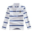 thumbnail image 1 of Agkizg Boys Tops,Toddler Boys Fall Clothing,Kids Long Sleeve T-shirts Striped Print Casual Athletic Tops Versatile Fall and Winter Tees, 1 of 4