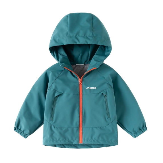 Agkizg Boys Waterproof Hooded Zip Up Jacket Lightweight Outdoor Casual Fall Coat