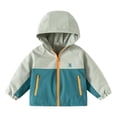 thumbnail image 1 of Agkizg Boys Waterproof Hooded Zip Up Jacket Lightweight Outdoor Casual Fall Coat, 1 of 4