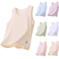 thumbnail image 1 of Agkizg Breathable Cotton Tank Tops for Kids, Boys Girls Undershirts Summer Crew Neck Sleeveless Shirts, Sizes 5-16 Years, 1 of 6