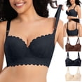 thumbnail image 1 of Agkizg D Cup Plus Size Lace Bra Underwire Deep V Push Up Side Smoothing Bralette (Women's or Women's Plus), 1 of 4
