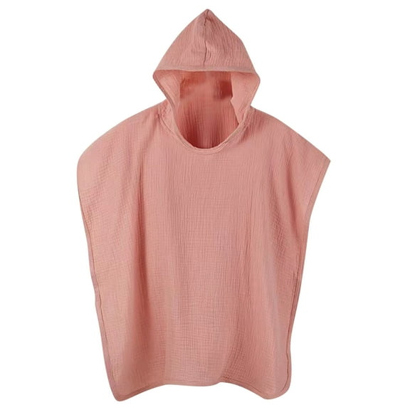 Agkizg Fall/Winter Toddler Boys Girls Cottons Bathrobe,Long Robes for House Robes,Kids Robe Summer Solid Color Lightweight Cottons Hooded Cape Towel Absorbent Beach Swim Loungewear Home Wear