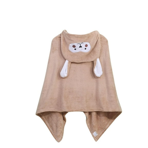 Agkizg Fall/Winter Toddler Boys Girls Fleece Lined Bathrobe,Long Robes for House Robes,Kids Bathrobe 7-14 Years Hooded Print Plushs Robe Absorbent Sleepwear Home Wear