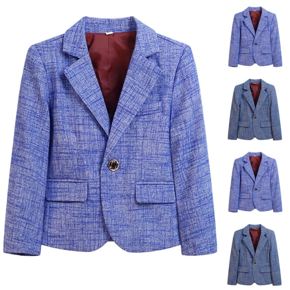 Agkizg Girls Blazer Slim Fitting Long Sleeve Casual Dress Coat for Fall Winter