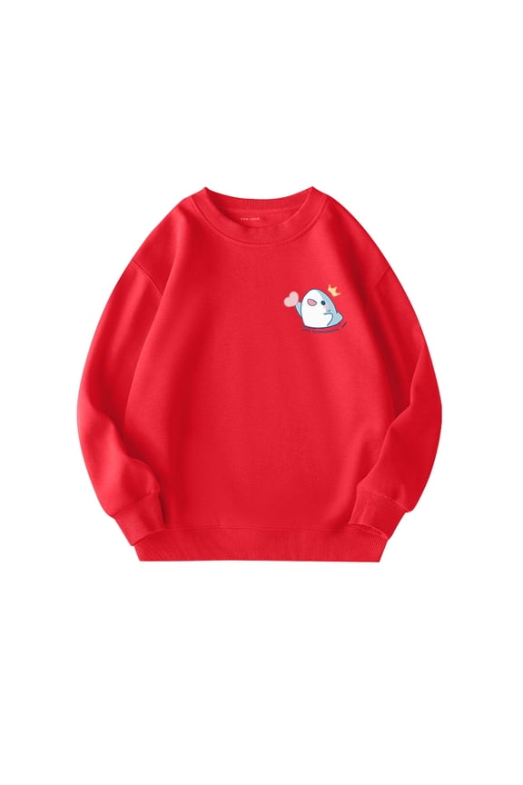 Girls Crewneck Sweatshirts,Toddler Girls Fall Clothing,Kids Graphic Print Crewneck Sweatshirts Loose Fitting Korean Style Casual Pullover Long Sleeve Tops Winter Clothes