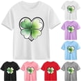 thumbnail image 1 of Agkizg Girls Graphic Tees,Kids Green Printed T-Shirt,Girls Short Sleeve Cotton Casual Tee, 1 of 5