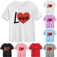 thumbnail image 1 of Agkizg Girls Graphic Tees,Kids Valentine's Day T-Shirt,Girls Short Sleeve Cotton Casual Tee, 1 of 5