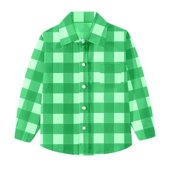 Agkizg Girls Plaid Shirts,Toddler Girls Fall Clothing,Kids Long Sleeve Shirts Plaid Pocket School Uniform Shirts Casual Fall and Winter Tops