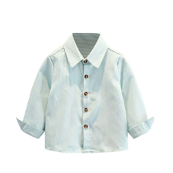 Agkizg Girls Shirts,Toddler Girls Fall Clothing,Kids Long Sleeve Shirts Striped Lapel Jackets Casual Fall and Winter Tops