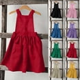 thumbnail image 1 of Agkizg Girls Sleeveless Tank Dresses Crewneck Solid Color Bow Tie Mini Dress Flower Girl Sundress Dresses, 1 of 5