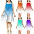 thumbnail image 1 of Agkizg Girls Sleeveless Tank Dresses Crewneck Solid Color Casual A Line Cottons Girl Sundress Dresses, 1 of 5