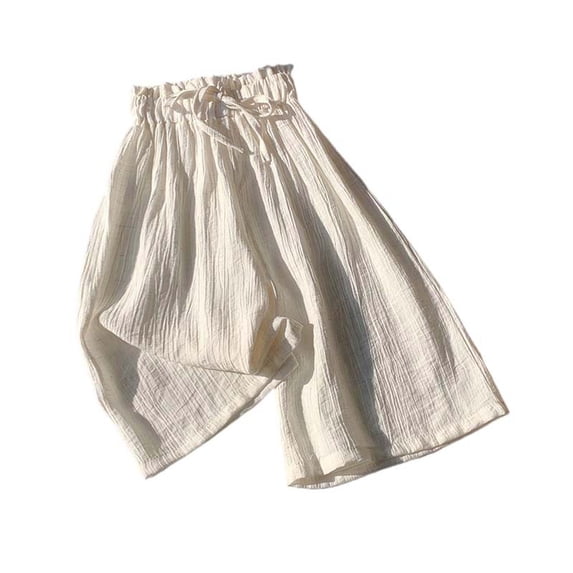 Agkizg Girls Solid Wide Leg Pants Casual Loose Fitting Lightweight Summer for Kids, Sizes 2-3 Years