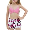 thumbnail image 1 of Agkizg Girls Two Piece Swimsuit Set Crop Top Bikini Print Swimwear for Kids Youth Teens Hot Beach Pool Swimming Bathing Suits, 1 of 4