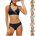 thumbnail image 1 of Agkizg Girls Two Piece Swimsuit Set Solid Color Fashion Bikini Set Swimwear for Kids Youth Teens, 1 of 4