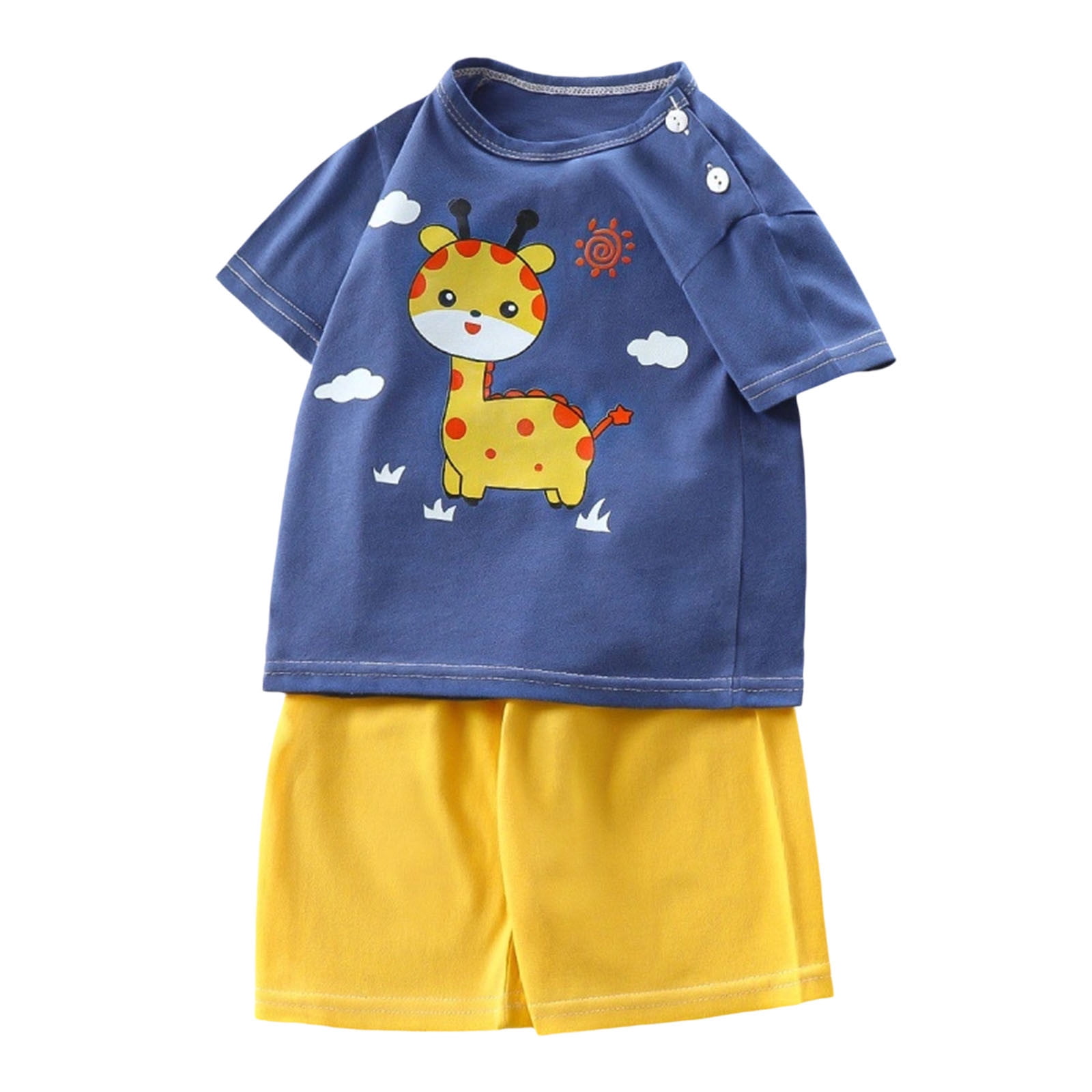 Children Simple Color Print Pattern Fashion Al Match Shirt