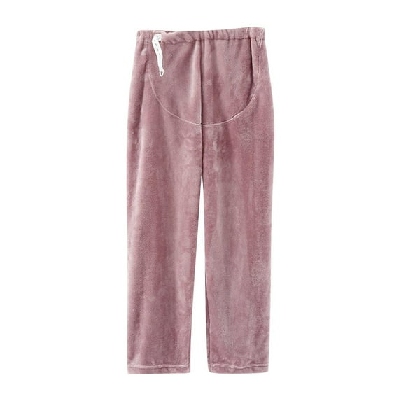 Agkizg Maternity's Winter Fleece Lined Pants,Maternity's High Waisted Thick Warm Pants,Fleece Lined Pants Solid Color Thickened Plus Size Adjustable Waist Outer Wear Casual Trousers Pants