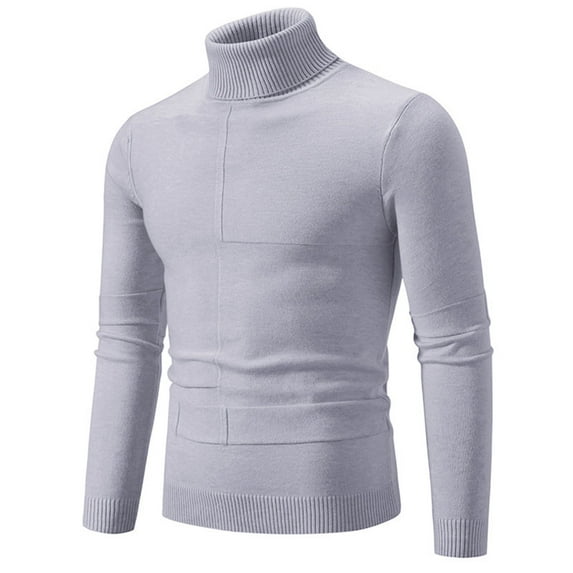 Agkizg Men Long Sleeve Shirts,Mens Casual Shirts,Men's Fall Winter Long Sleeve Crewneck Solid Color Knit Sweater With Casual Warm Tops