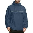 thumbnail image 1 of Agkizg Men Long Sleeve Shirts,Mens Casual Shirts,Men's Long Sleeve Hooded Solid Color Outdoor Windbreaker With Zip Pockets Waterproof Jacket, 1 of 4