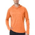 thumbnail image 1 of Agkizg Men Long Sleeve Shirts,Mens Casual Shirts,Men's Long Sleeve Hooded Solid Color Sun Shirt UPF 50+ With Thumb Holes Tops, 1 of 4