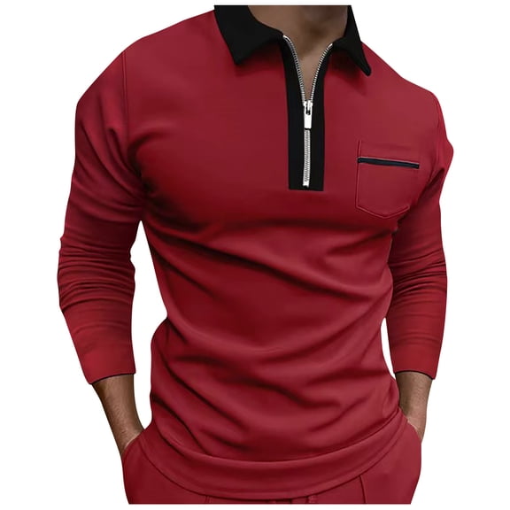 Agkizg Men Long Sleeve Shirts,Mens Casual Shirts,Men's Long Sleeve Turn-Down Collar Solid Color Fashionable Casual Daily Wear Fall Winter Tops