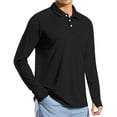 thumbnail image 1 of Agkizg Men's Fall Jackets, Solid UPF Sun Protection Long Sleeve Shirt Turn Collar Thumb Holes Summer Sports Casual Top, 1 of 7