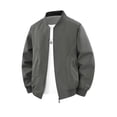 thumbnail image 1 of Agkizg Men's Fall Winter Jackets, Solid Lightweight Zip Up Jacket Long Sleeve Casual Outerwear with Zipper Side Pockets, 1 of 6