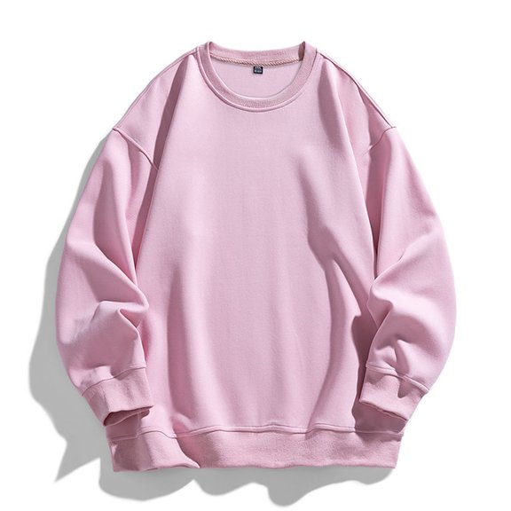 Agkizg Men's Pullover Crewneck Sweatshirt,Mens Casual Winter Sweatshirt,Men's Solid Color Plain Loose Crewneck Inner Wear Base Layer Hoodie Top