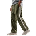 thumbnail image 1 of Agkizg Men's Winter Fleece Lined Pants,Men's Fall Winter Corduroy Pants Color Block Striped Elastic Waist Drawstring Closure with Pockets Straight Leg Casual Sports Pants, 1 of 3