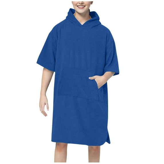 Agkizg Plus Size Women's Fleece Lined Bathrobe,Long Robes for Women's House Robes,Womens Hooded Long Sleeve Cape Robe with Pockets Solid Color Soft Warm Bathrobe Sleepwear Loungewear