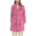 thumbnail image 1 of Agkizg Plus Size Women's Fleece Lined Bathrobe,Long Robes for Women's House Robes,Womens Print Flannel Robe Long Length Bathrobe Warm for Winter Home Loungewear Sleepwear, 1 of 3