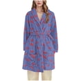 thumbnail image 1 of Agkizg Plus Size Women's Fleece Lined Bathrobe,Long Robes for Women's House Robes,Womens Print Flannel Robe Long Length Bathrobe Warm for Winter Home Loungewear Sleepwear, 1 of 3