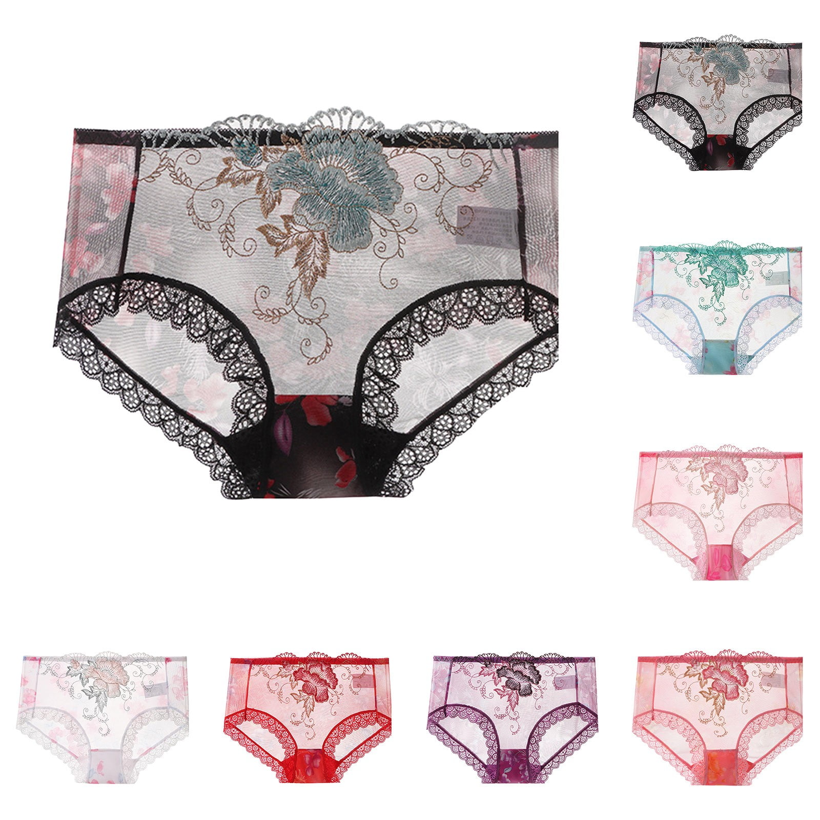 Agkizg Plus Size Womens Panties,Breathable Underwear for Women's Lace ...
