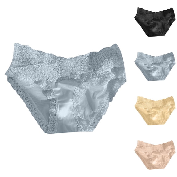 Agkizg Plus Size Womens Panties,Breathable Underwear for Women's Lace Abdomen Mid-rise Waist and Hip Lift Comfortable Body Breathable Underwear Briefs