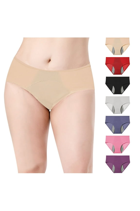 Plus Size Womens Panties,Breathable Underwear for Women's Mid High Waist Menstrual Physiological Pants Leak Proof Triangular Pants Sports Breathable and Non Marking Underwear for Girls